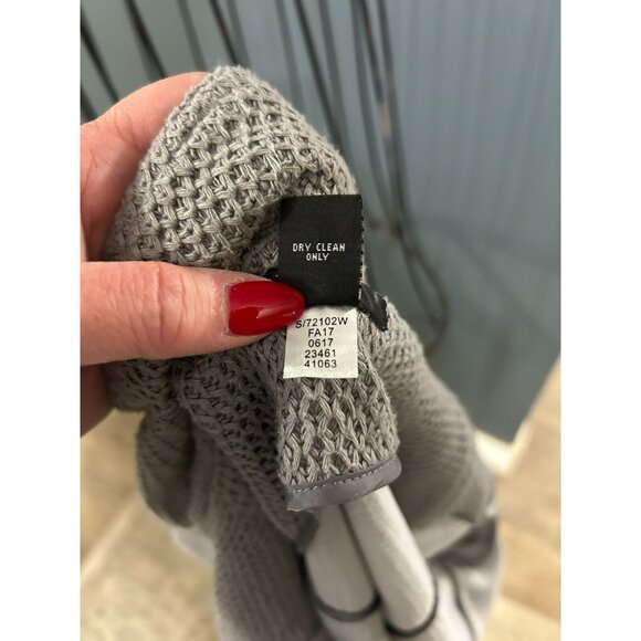 Alfani Woman Jacket Gray Textured Knit Moto Coat Blazer 1X - Picture 8 of 8